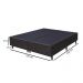 Base Para Cama Box Casal King Size Bipartido 193cm Suede Liso Love Story Hf Marrom- Gazin