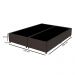 Base Para Cama Box Casal Queen Size Bipartido 158cm Poliéster Bordado Flora Marrom - Gazin