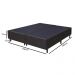 Base Para Cama Box Casal Queen Size Bipartido 158cm Suede Liso Tower NW Marrom - Gazin