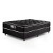 Cama Box Casal Colchão Mola Ensacada + Box Perola Negra / Gazin 188x138x59 Cm