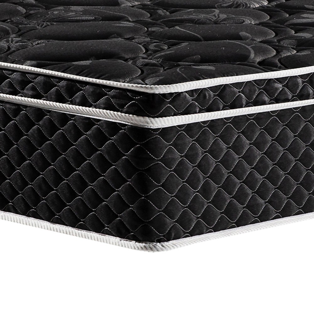 Colchão Box Solteiro 88cm Molas Ensacadas Bonnel Perola Negra Preto - Gazin
