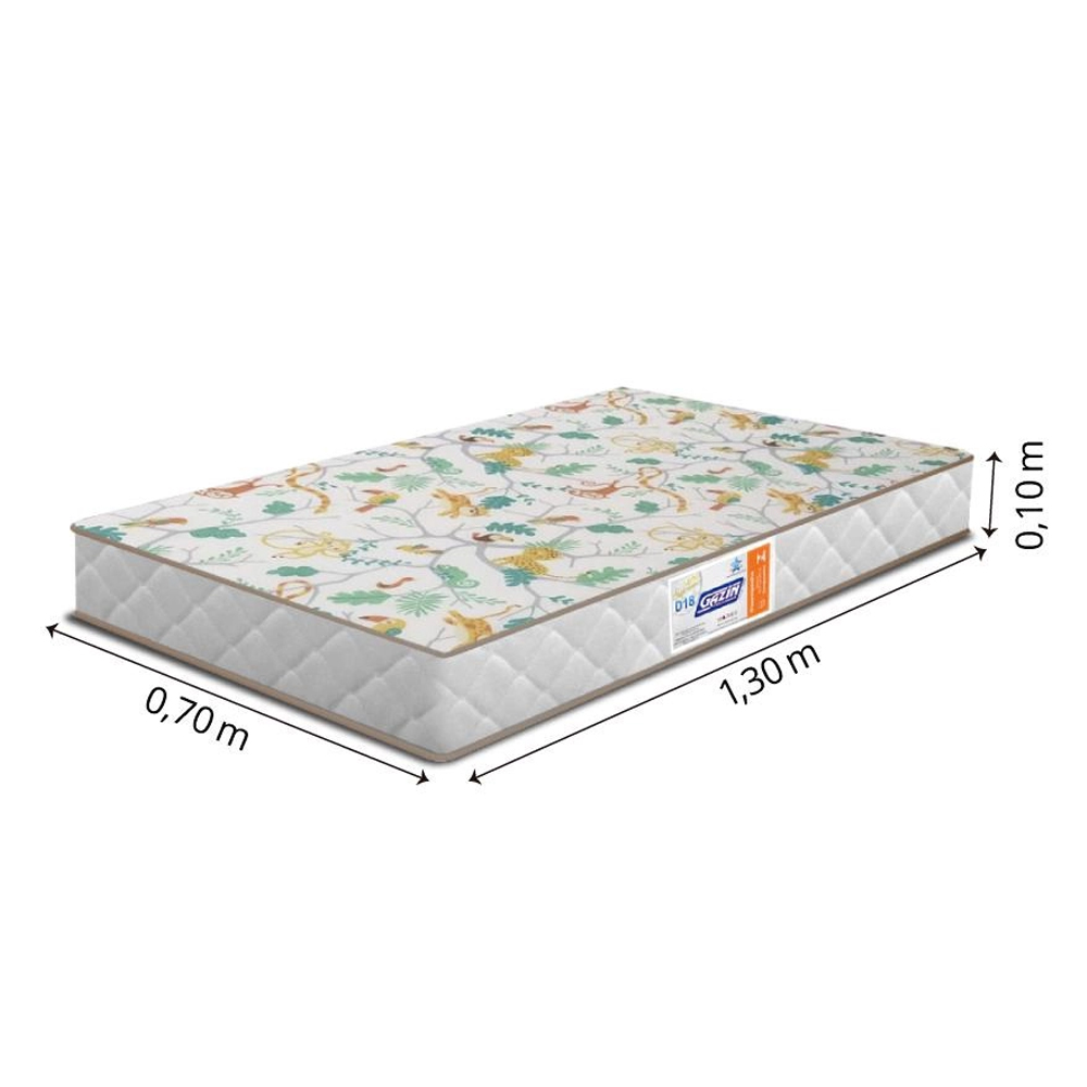 Colchão Para Berço 70cm Espuma D18 Supreme Branco - Gazin
