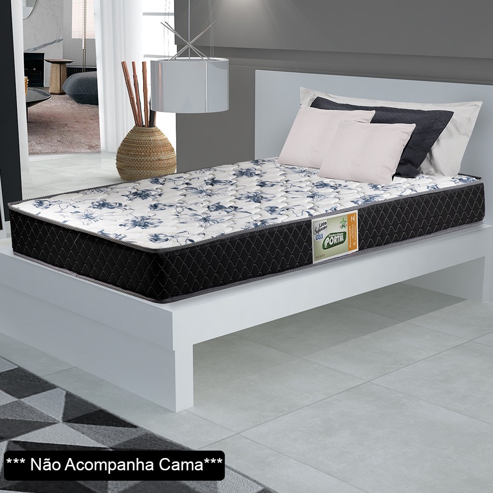 Colchão Solteiro 78cm Espuma D33 Supreme Azul - Gazin