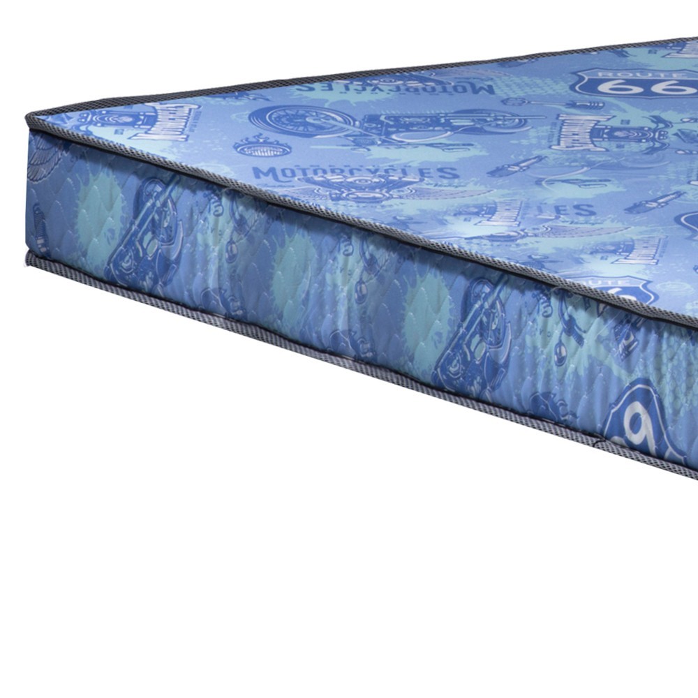 Colchão Solteiro 88cm Espuma D20 Supreme Rota 66 Azul - Gazin