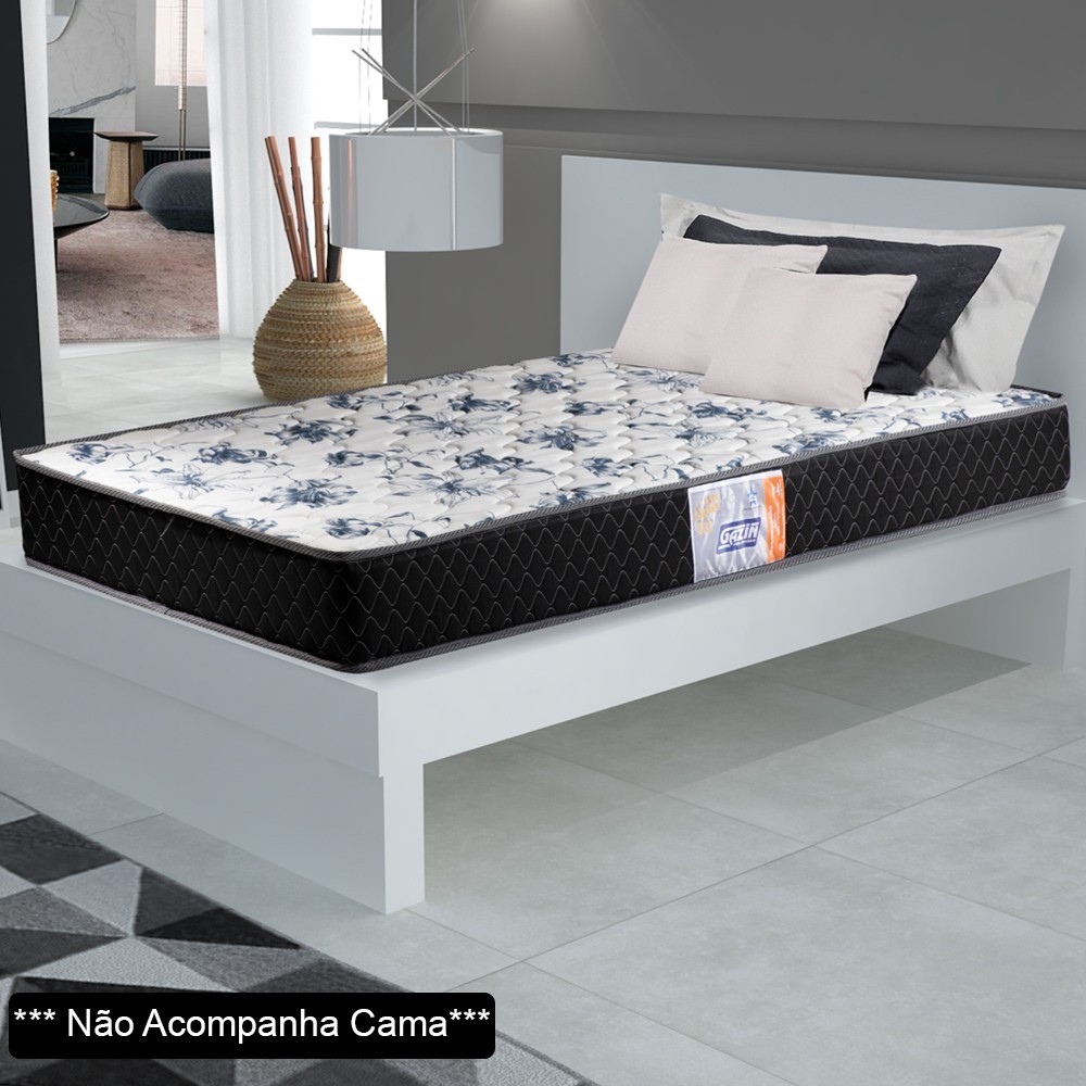 Colchão Solteiro 88cm Espuma D33 Supreme Azul - Gazin