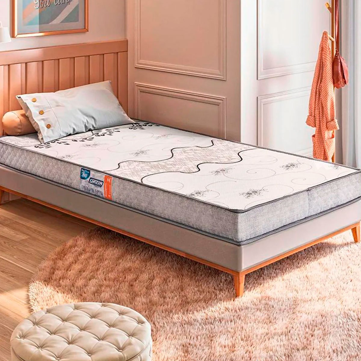 Colchão Solteiro Espuma D20 88x188x12 cm Double Face Dream