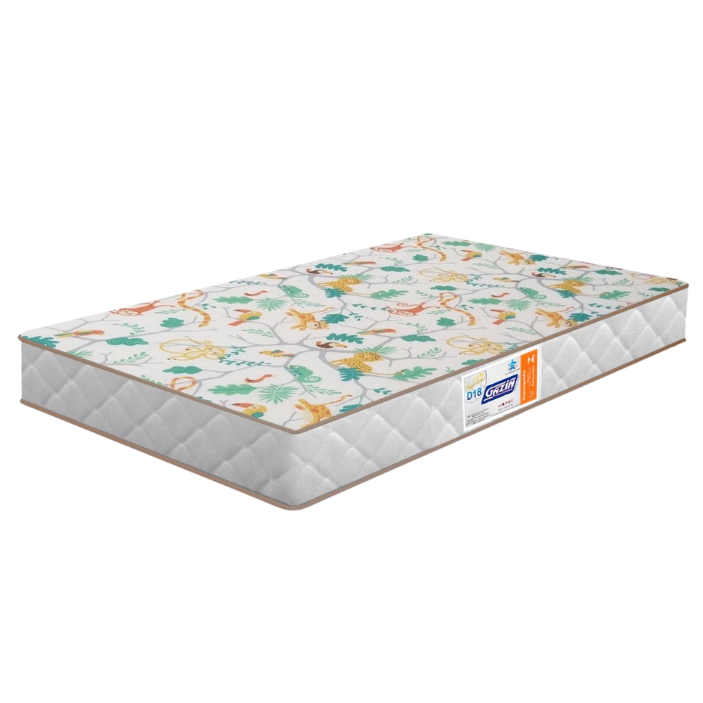 Colchao Infantil Para Berço 130X70 cm Espuma D18 Branco Gazin