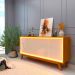 Buffet com Led Requinte 1.6 Naturale com Off White - Gelius Móveis