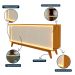 Buffet com Led Requinte 1.6 Naturale com Off White - Gelius Móveis