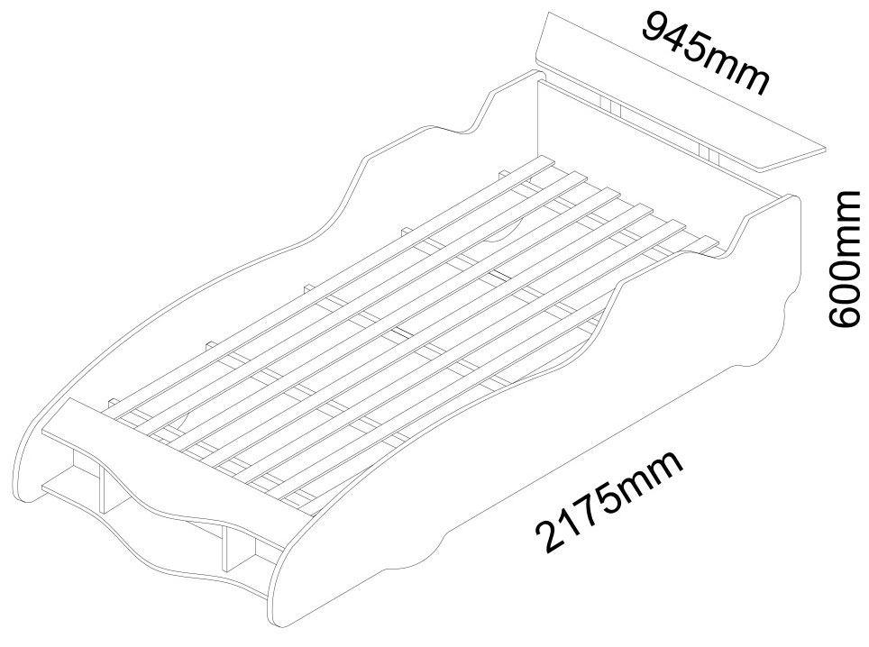 Cama Carro F1 090 - Gelius Móveis