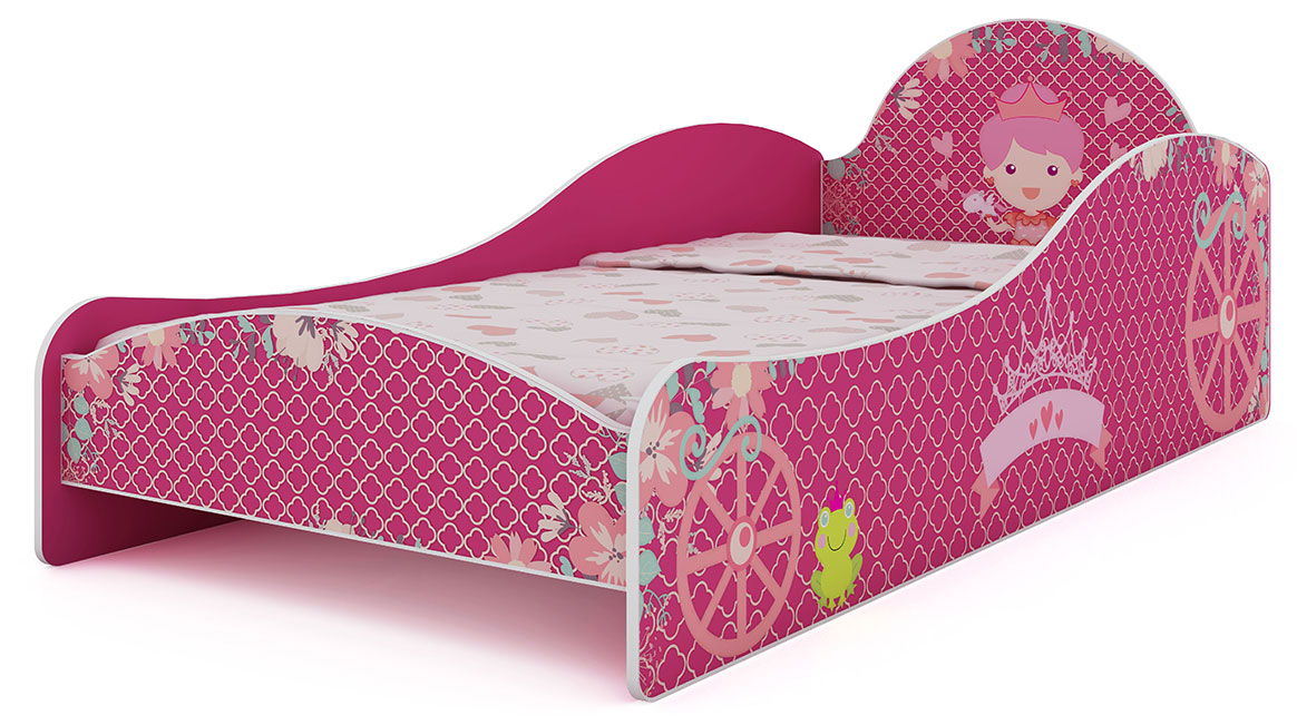 Cama Solteiro Carruagem Princesinha Pink - Gelius Móveis