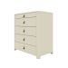 Comoda Innova com Pes e 5 Gavetas com Organizador Off White - GELIUS
