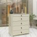 Comoda Innova com Pes e 5 Gavetas com Organizador Off White - GELIUS