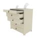 Comoda Innova com Pes e 5 Gavetas com Organizador Off White - GELIUS
