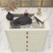 Comoda Innova com Pes e 5 Gavetas com Organizador Off White - GELIUS