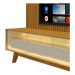 Conjunto Nobre Painel Ripado para TV até 75 polegadas com Rack e Led 3 Gavetas Luxuoso 1,85x2,50 mt