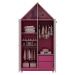Guarda-Roupa 2 Portas Casinha Pink com Branco - Gelius Moveis