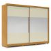 Guarda-Roupa com Espelho 2 Portas Apolo Naturale com Off White - Gelius Moveis