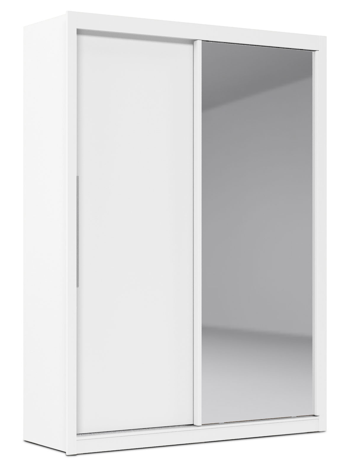 Guarda-Roupa com Espelho 2 Portas Royale Branco Acetinado - Gelius Móveis