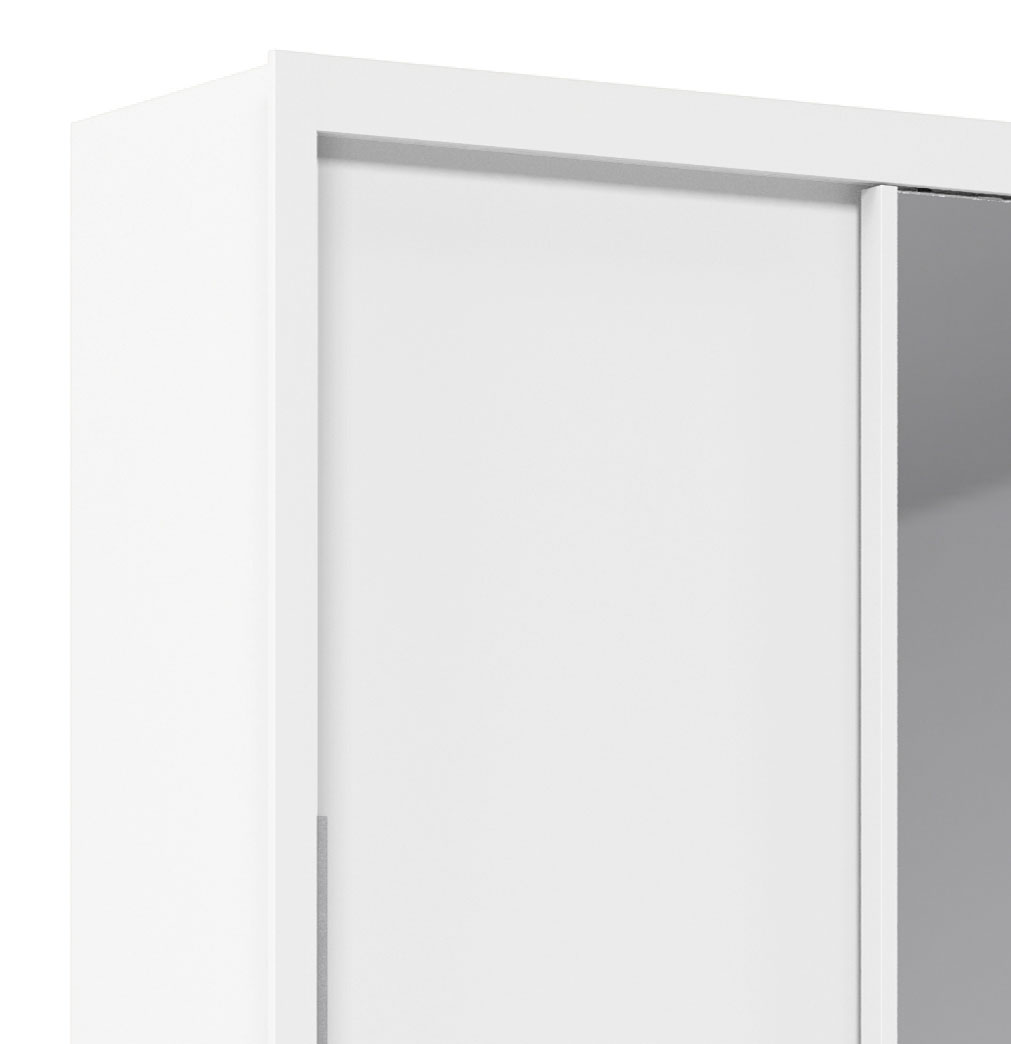 Guarda-Roupa com Espelho 2 Portas Royale Branco Acetinado - Gelius Móveis