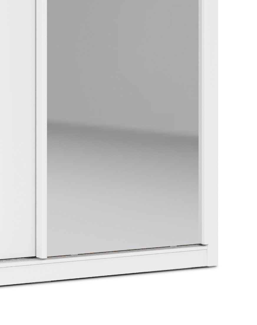 Guarda-Roupa com Espelho 2 Portas Royale Branco Acetinado - Gelius Móveis