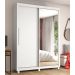Guarda-Roupa com Espelho 2 Portas e Pés Royale Branco Acetinado - Gelius Móveis