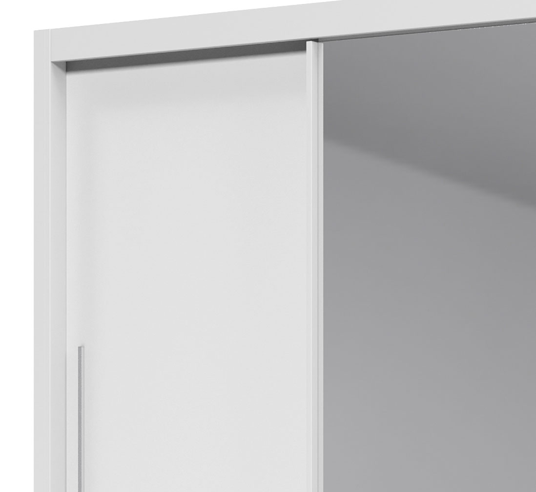 Guarda-Roupa com Espelho 3 Portas Royale Branco Acetinado - Gelius Móveis