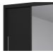 Guarda-Roupa com Espelho 3 Portas Royale Preto - Gelius Móveis