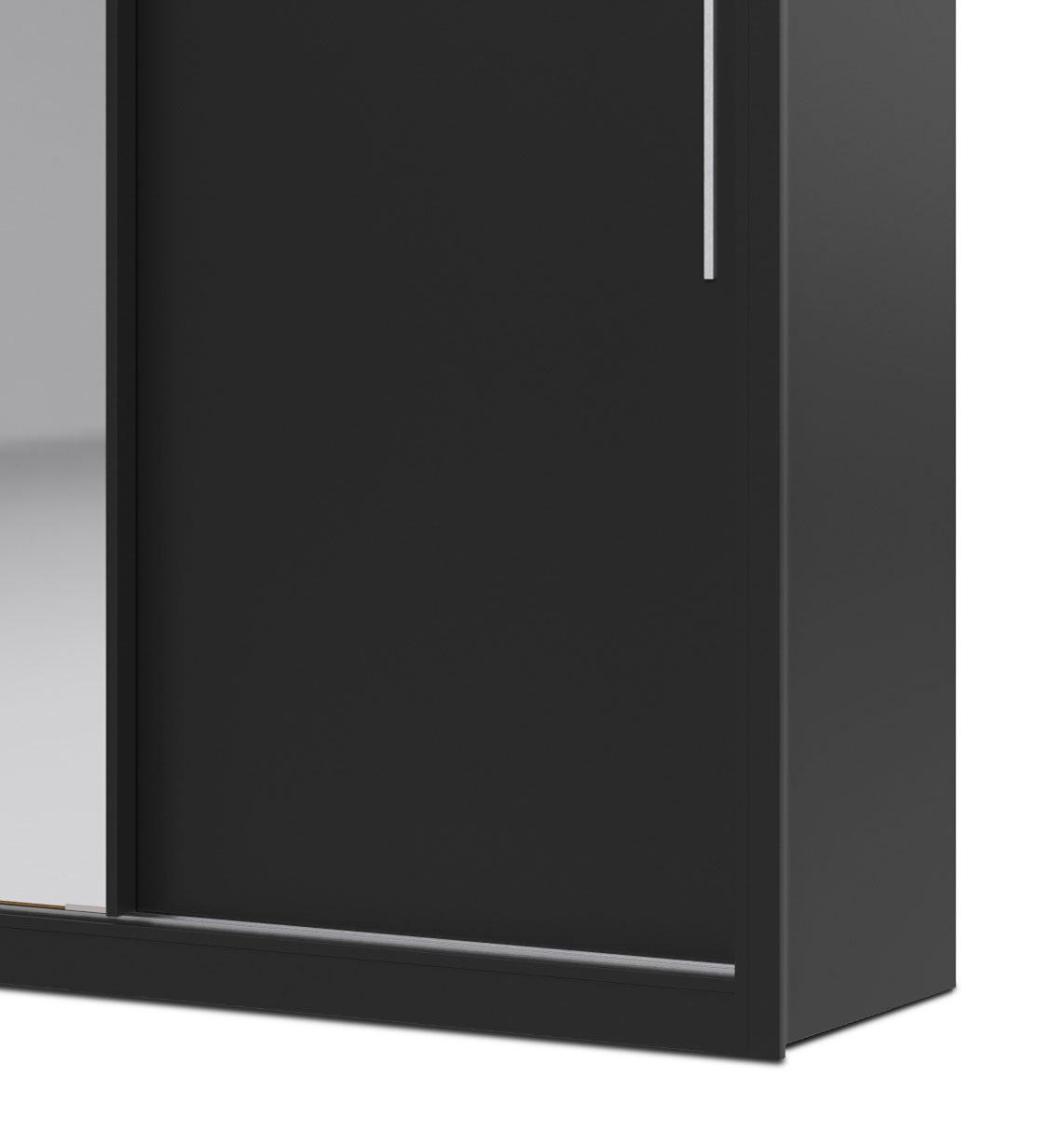 Guarda-Roupa com Espelho 3 Portas Royale Preto - Gelius Móveis