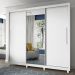 Guarda-Roupa com Espelho 3 Portas e Pés Royale Branco Acetinado - Gelius Móveis