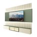 Home Soberano Reflecta 230 com Led Ripas e Compartimentos Verde Floresta com Off White - GELIUS