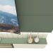 Home Soberano Reflecta 230 com Led Ripas e Compartimentos Verde Floresta com Off White - GELIUS
