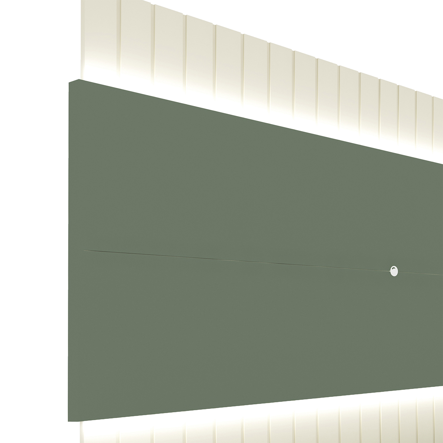 Home Soberano Reflecta 230 com Led Ripas e Compartimentos Verde Floresta com Off White - GELIUS