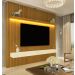 Home Suspenso 1.85 Ripado com LED Nobre Naturale com Off White - Gelius Móveis