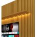 Home Suspenso 1.85 Ripado com LED Nobre Naturale com Off White - Gelius Móveis