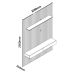 Home Suspenso 2.3 Ripado com LED Nobre Grafite com Off White - Gelius Móveis