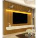 Home Suspenso 2.3 Ripado com LED Nobre Naturale com Off White - Gelius Móveis
