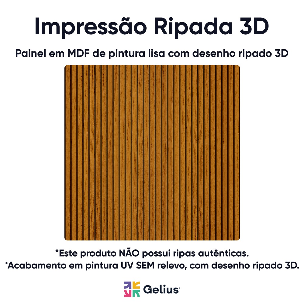 Home Suspenso Requinte 2.2 Ripado com LED Off White - Gelius Móveis