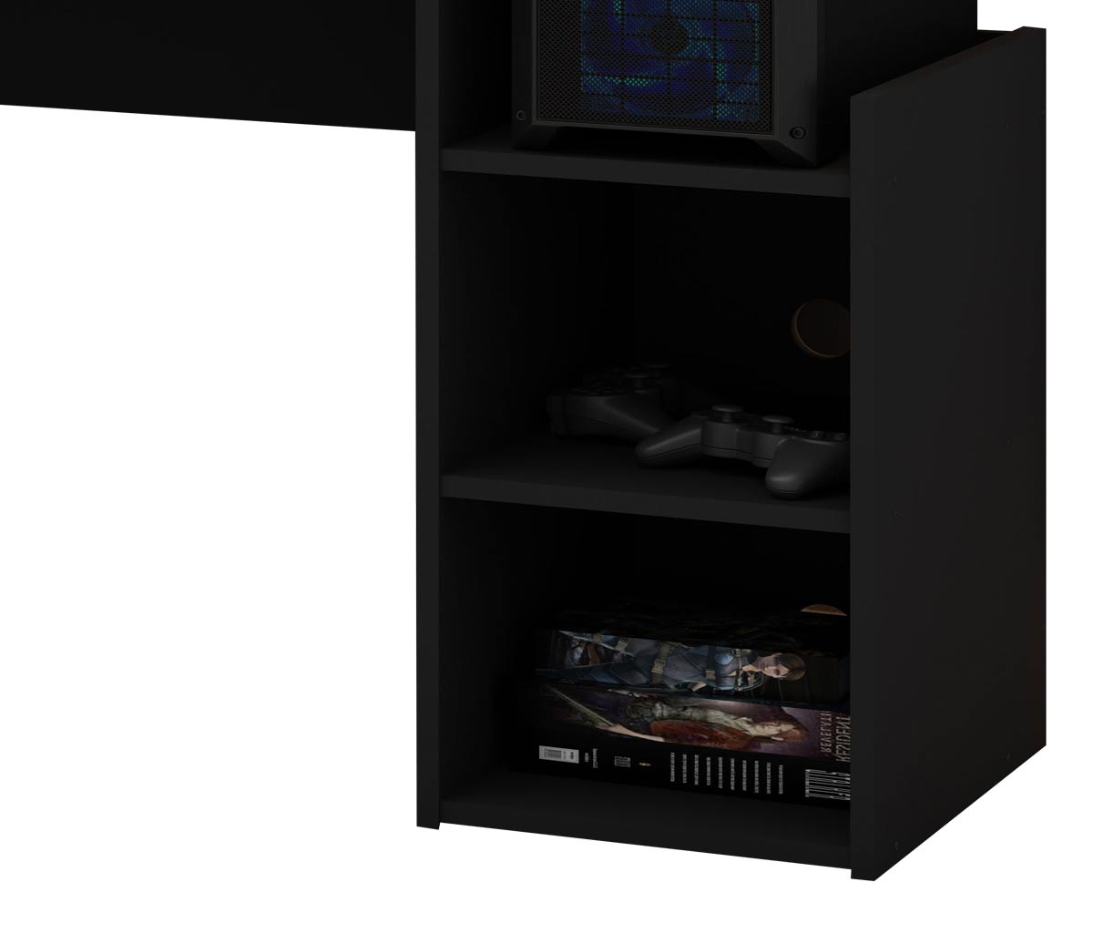 Mesa para Computador Gamer Preto com Azul - Gelius Móveis