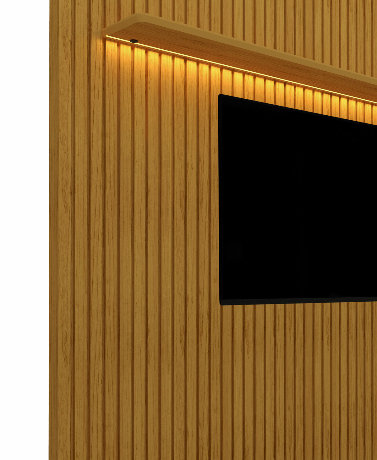 Painel para TV 1.8 Ripado com LED Nobre Naturale - Gelius Móveis