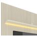 Painel para TV 2.2 Ripado 3D com LED Requinte Off White - Gelius Móveis