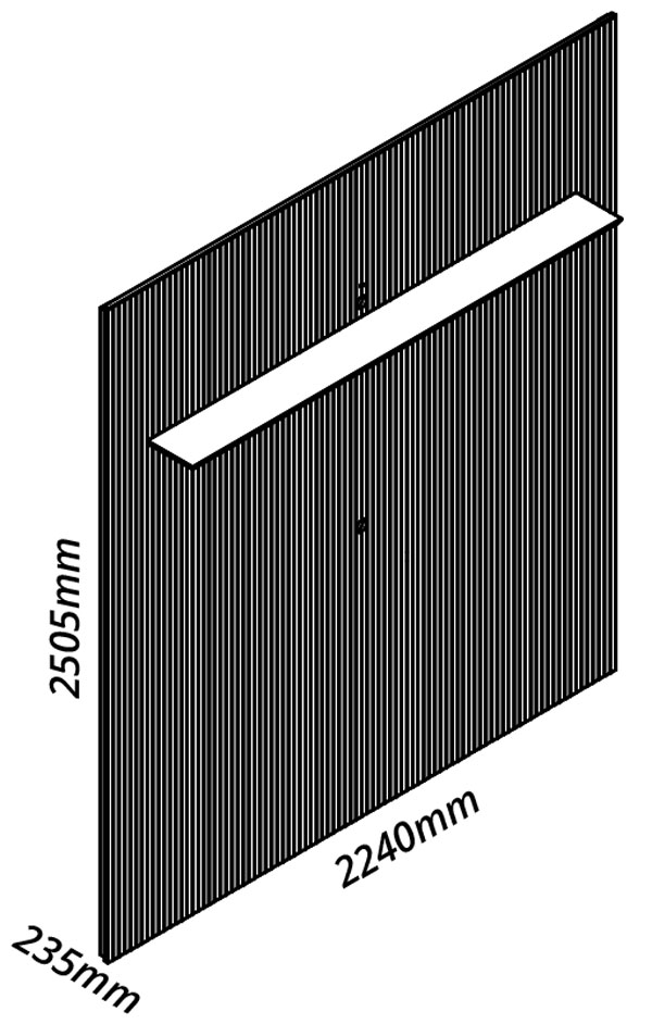 Painel para TV 2.2 Ripado 3D com LED Requinte Off White - Gelius Móveis