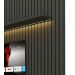 Painel para TV 2.3 Ripado com LED Nobre Grafite - Gelius Móveis