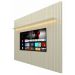 Painel para TV 2.3 Ripado com LED Nobre Off White - Gelius Móveis