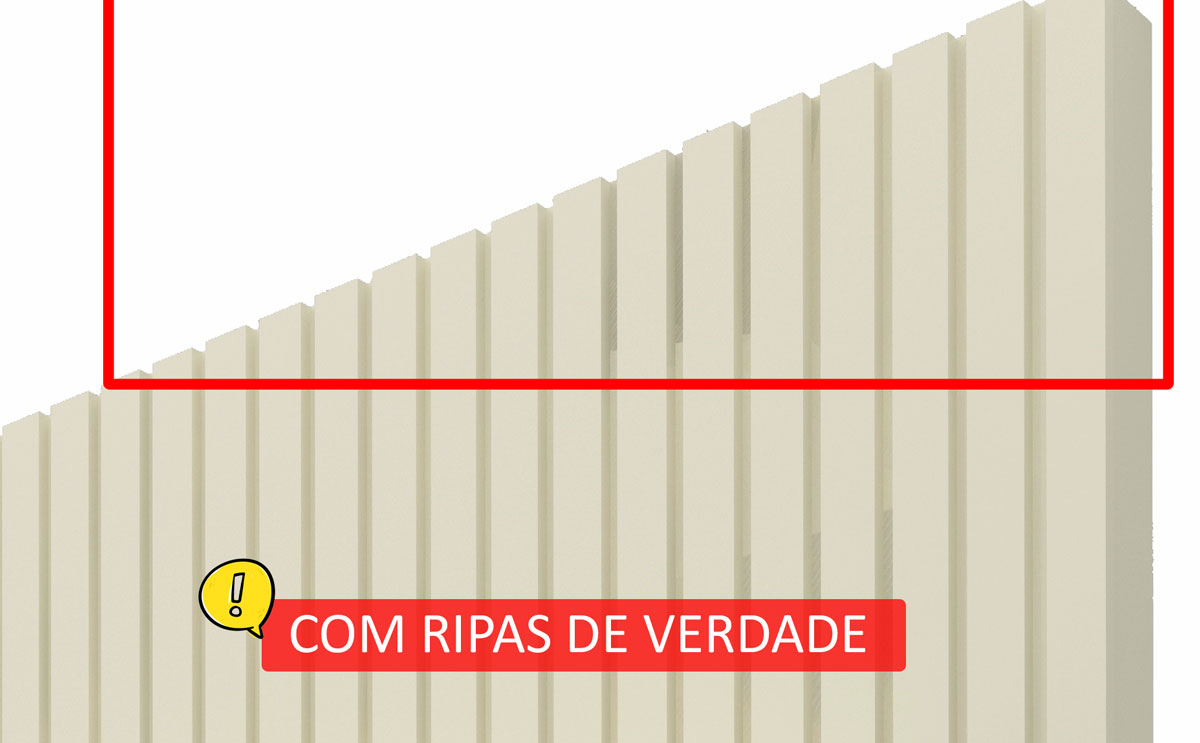 Painel para TV 2.3 Ripado com LED Nobre Off White - Gelius Móveis