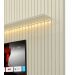 Painel para TV 2.3 Ripado com LED Nobre Off White - Gelius Móveis