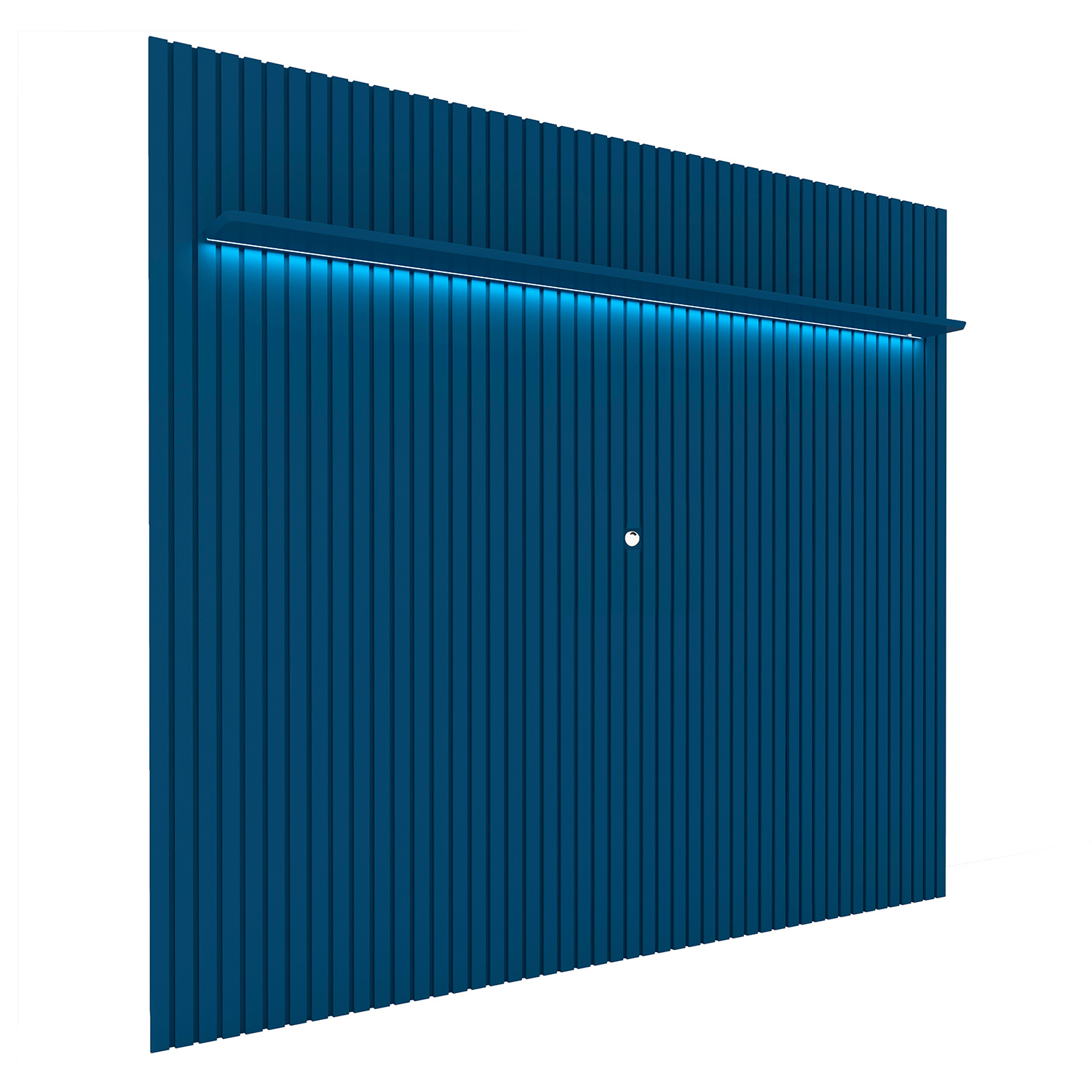 Painel para TV Ripado Com Led Nobre 2.3 Azul Royal - Gelius Móveis