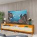 Rack Requinte 2.6 com LED Naturale com Off White - Gelius Móveis