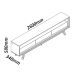 Rack Requinte 2.6 com LED Naturale com Off White - Gelius Móveis