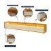 Rack Requinte 2.6 com LED e Rodízio Naturale com Off White - Gelius Móveis